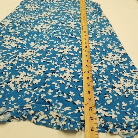 Draper James Blue Dress S/M ruffles floral SUPER soft lightweight sleeveless NWT - Picture 2 of 10